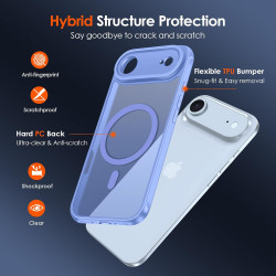 ivoler Coque Magnétique pour iPhone Air, Compatible avec MagSafe, Translucide Mat Arrière Étui de Protection en Silicone Liquide