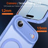 ivoler Coque Magnétique pour iPhone Air, Compatible avec MagSafe, Translucide Mat Arrière Étui de Protection en Silicone Liquide