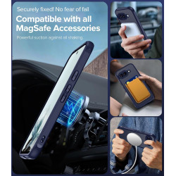 ivoler Coque Magnétique pour Google Pixel 9a, Compatible avec MagSafe, Translucide Mat Arrière Étui de Protection en Silicone Li