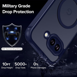 ivoler Coque Magnétique pour Google Pixel 9a, Compatible avec MagSafe, Translucide Mat Arrière Étui de Protection en Silicone Li