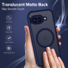ivoler Coque Magnétique pour Google Pixel 9a, Compatible avec MagSafe, Translucide Mat Arrière Étui de Protection en Silicone Li
