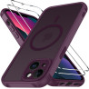 ivoler Coque Magnétique pour iPhone 13, Compatible avec Magsafe, 2 Pièces Verre Trempé - Étui Antichoc avec Protection Militaire