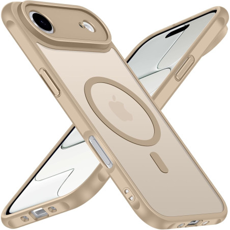 ivoler Coque Magnétique pour iPhone Air, Compatible avec MagSafe, Translucide Mat Arrière Étui de Protection en Silicone Liquide
