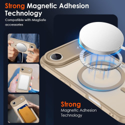 ivoler Coque Magnétique pour iPhone Air, Compatible avec MagSafe, Translucide Mat Arrière Étui de Protection en Silicone Liquide