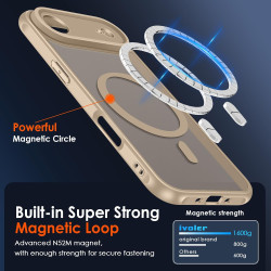 ivoler Coque Magnétique pour iPhone Air, Compatible avec MagSafe, Translucide Mat Arrière Étui de Protection en Silicone Liquide