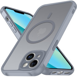 ivoler Coque Magnétique pour iPhone 13 6.1 Pouces, Compatible avec MagSafe, [Protection Antichoc Militaire] Translucide Mat Arri