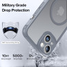 ivoler Coque Magnétique pour iPhone 13 6.1 Pouces, Compatible avec MagSafe, [Protection Antichoc Militaire] Translucide Mat Arri