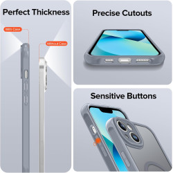 ivoler Coque Magnétique pour iPhone 13 6.1 Pouces, Compatible avec MagSafe, [Protection Antichoc Militaire] Translucide Mat Arri