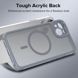 ivoler Coque Magnétique pour iPhone 13 6.1 Pouces, Compatible avec MagSafe, [Protection Antichoc Militaire] Translucide Mat Arri