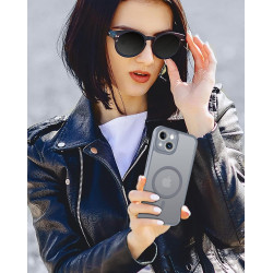 ivoler Coque Magnétique pour iPhone 13 6.1 Pouces, Compatible avec MagSafe, [Protection Antichoc Militaire] Translucide Mat Arri
