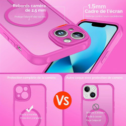 ivoler Coque Magnétique pour iPhone 13, Compatible avec Magsafe, 2 Pièces Verre Trempé - Étui Antichoc avec Protection Militaire