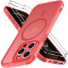 ivoler Coque Magnétique pour iPhone 12 Pro Max, Compatible avec Magsafe, 2 Pièces Verre Trempé - Étui Antichoc avec Protection M