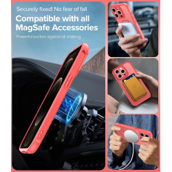 ivoler Coque Magnétique pour iPhone 12 Pro Max, Compatible avec Magsafe, 2 Pièces Verre Trempé - Étui Antichoc avec Protection M