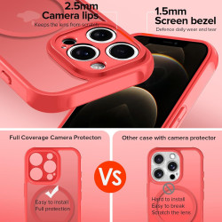 ivoler Coque Magnétique pour iPhone 12 Pro Max, Compatible avec Magsafe, 2 Pièces Verre Trempé - Étui Antichoc avec Protection M
