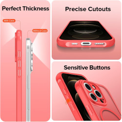 ivoler Coque Magnétique pour iPhone 12 Pro Max, Compatible avec Magsafe, 2 Pièces Verre Trempé - Étui Antichoc avec Protection M