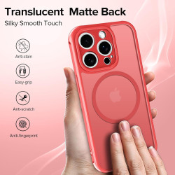ivoler Coque Magnétique pour iPhone 12 Pro Max, Compatible avec Magsafe, 2 Pièces Verre Trempé - Étui Antichoc avec Protection M