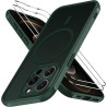 ivoler Coque Magnétique pour iPhone 12 Pro Max, Compatible avec Magsafe, 2 Pièces Verre Trempé - Étui Antichoc avec Protection M