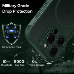 ivoler Coque Magnétique pour iPhone 12 Pro Max, Compatible avec Magsafe, 2 Pièces Verre Trempé - Étui Antichoc avec Protection M