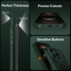 ivoler Coque Magnétique pour iPhone 12 Pro Max, Compatible avec Magsafe, 2 Pièces Verre Trempé - Étui Antichoc avec Protection M