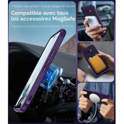 ivoler Coque Magnétique pour Google Pixel 9a, Compatible avec MagSafe, Translucide Mat Arrière Étui de Protection en Silicone Li