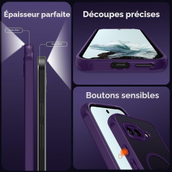 ivoler Coque Magnétique pour Google Pixel 9a, Compatible avec MagSafe, Translucide Mat Arrière Étui de Protection en Silicone Li