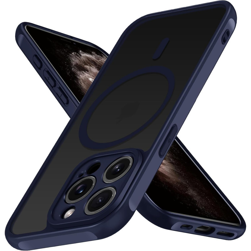 ivoler Coque Magnétique pour iPhone 11 Pro Max 6.5 Pouces, Compatible avec MagSafe, [Protection Antichoc Militaire] Translucide 