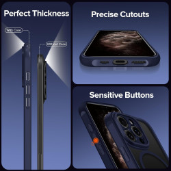 ivoler Coque Magnétique pour iPhone 11 Pro Max 6.5 Pouces, Compatible avec MagSafe, [Protection Antichoc Militaire] Translucide 