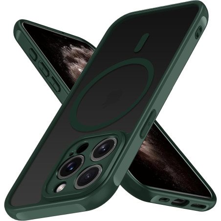 ivoler Coque Magnétique pour iPhone 11 Pro Max 6.5 Pouces, Compatible avec MagSafe, [Protection Antichoc Militaire] Translucide 