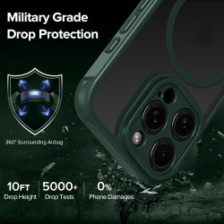 ivoler Coque Magnétique pour iPhone 11 Pro Max 6.5 Pouces, Compatible avec MagSafe, [Protection Antichoc Militaire] Translucide 