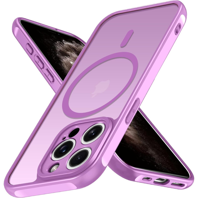 ivoler Coque Magnétique pour iPhone 11 Pro Max 6.5 Pouces, Compatible avec MagSafe, [Protection Antichoc Militaire] Translucide 