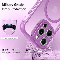 ivoler Coque Magnétique pour iPhone 11 Pro Max 6.5 Pouces, Compatible avec MagSafe, [Protection Antichoc Militaire] Translucide 