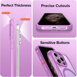 ivoler Coque Magnétique pour iPhone 11 Pro Max 6.5 Pouces, Compatible avec MagSafe, [Protection Antichoc Militaire] Translucide 