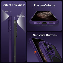ivoler Coque Magnétique pour iPhone 11 Pro Max 6.5 Pouces, Compatible avec MagSafe, [Protection Antichoc Militaire] Translucide 