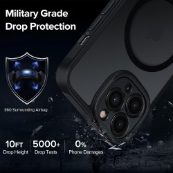 ivoler Coque Magnétique pour iPhone 11 Pro Max 6.5 Pouces, Compatible avec MagSafe, Translucide Mat Arrière Étui de Protection e
