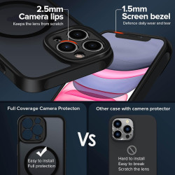 ivoler Coque Magnétique pour iPhone 11 Pro Max 6.5 Pouces, Compatible avec MagSafe, Translucide Mat Arrière Étui de Protection e