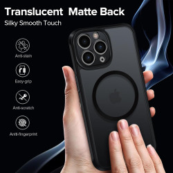 ivoler Coque Magnétique pour iPhone 11 Pro Max 6.5 Pouces, Compatible avec MagSafe, Translucide Mat Arrière Étui de Protection e