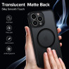 ivoler Coque Magnétique pour iPhone 11 Pro Max 6.5 Pouces, Compatible avec MagSafe, Translucide Mat Arrière Étui de Protection e