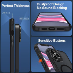 ivoler Coque Magnétique pour iPhone 11 Pro Max 6.5 Pouces, Compatible avec MagSafe, Translucide Mat Arrière Étui de Protection e