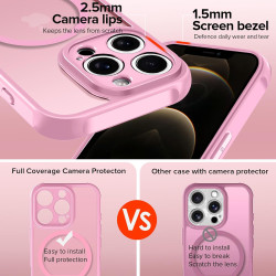ivoler Coque Magnétique pour iPhone 12 Pro Max, Compatible avec Magsafe, 2 Pièces Verre Trempé - Étui Antichoc avec Protection M