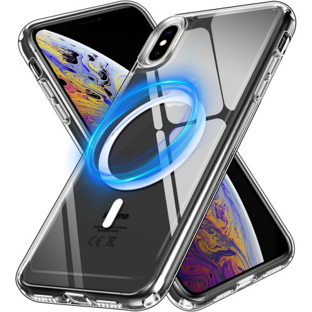 ivoler Coque Magnétique pour iPhone XS et iPhone X, Compatible avec MagSafe, [Anti-Jaunissement] [Protection Antichoc Militaire]
