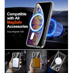 ivoler Coque Magnétique pour iPhone XS et iPhone X, Compatible avec MagSafe, [Anti-Jaunissement] [Protection Antichoc Militaire]