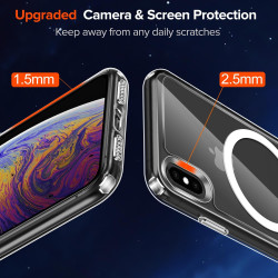 ivoler Coque Magnétique pour iPhone XS et iPhone X, Compatible avec MagSafe, [Anti-Jaunissement] [Protection Antichoc Militaire]