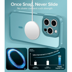 ivoler Coque Magnétique pour iPhone 11 Pro 5.8 Pouces, Compatible avec MagSafe, [Protection Antichoc Militaire] Translucide Mat 