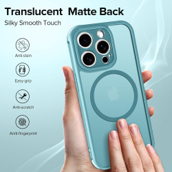 ivoler Coque Magnétique pour iPhone 11 Pro 5.8 Pouces, Compatible avec MagSafe, [Protection Antichoc Militaire] Translucide Mat 