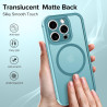 ivoler Coque Magnétique pour iPhone 11 Pro 5.8 Pouces, Compatible avec MagSafe, [Protection Antichoc Militaire] Translucide Mat 