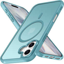 ivoler Coque Magnétique pour iPhone 17, Compatible avec MagSafe, [Protection Antichoc Militaire] Translucide Mat Arrière Étui de