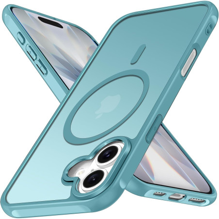 ivoler Coque Magnétique pour iPhone 17, Compatible avec MagSafe, [Protection Antichoc Militaire] Translucide Mat Arrière Étui de