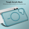 ivoler Coque Magnétique pour iPhone 17, Compatible avec MagSafe, [Protection Antichoc Militaire] Translucide Mat Arrière Étui de