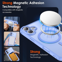 ivoler Coque Magnétique pour iPhone 17, Compatible avec MagSafe, Translucide Mat Arrière Étui de Protection en Silicone Liquide 
