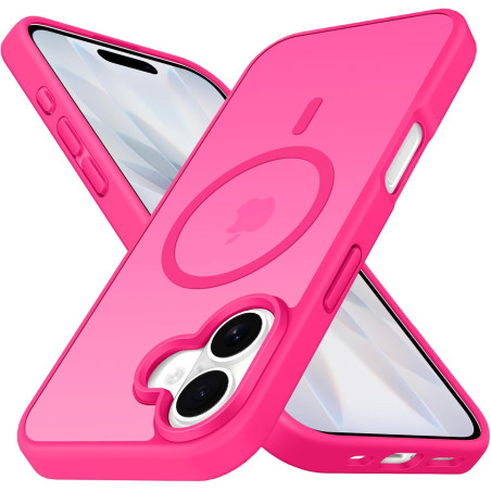 ivoler Coque Magnétique pour iPhone 17, Compatible avec MagSafe, [Protection Antichoc Militaire] Translucide Mat Arrière Étui de